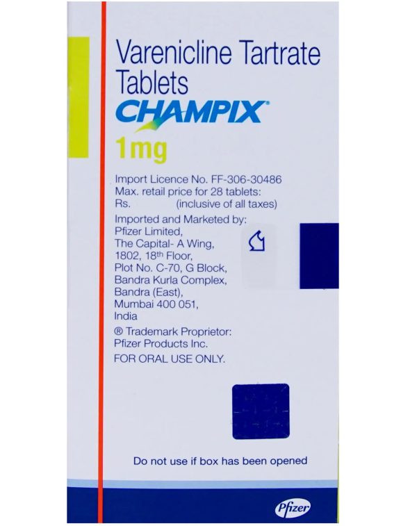 Champix 1 mg tablets